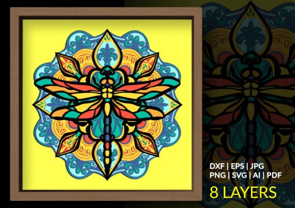Art Nouveau Dragonfly Mandala: A Designer's Review