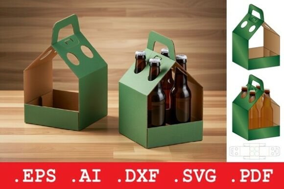 Beer Four Bottle Carrier Box: 3D SVG Objects Review