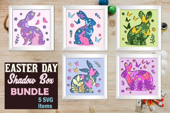 Easter Day Shadow Box SVG Bundle -1: 3D SVG for Shadow Boxes