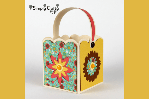Flower Box with Handle SVG for 3D Mother’s Day Projects