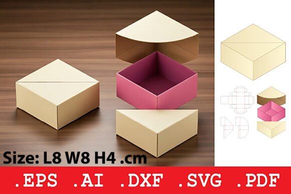 Half Sleeve Square Gift Box: A 3D SVG Objects Review