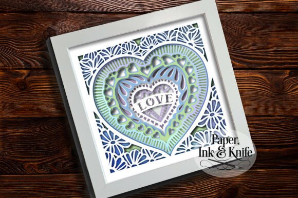 Heart Love Shadowbox SVG for 3D Valentine S Day