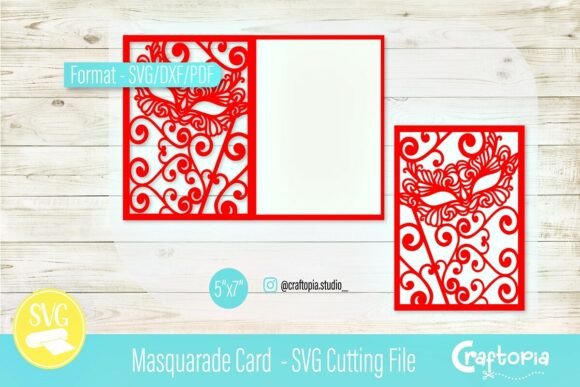 Masquerade Card 3D SVG for Birthdays Review