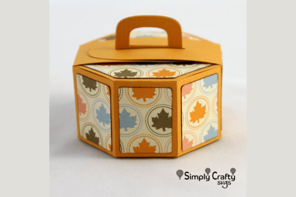 Octagon Box with Handle SVG: 3D Gift Boxes for Web