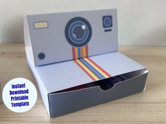 Polaroid Camera Gift Box Paper Craft: 3D SVG for Paper Toys