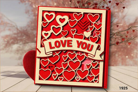 Review: Love You Pattern Valentine Card SVG 1925 for Embroidery