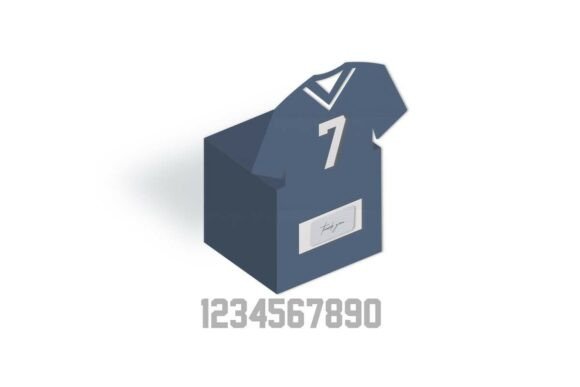 Soccer Jersey Box with Numbers 3D SVG for Father’s Day
