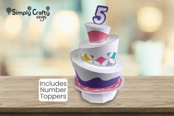 Topsy Turvy Cake SVG: 3D SVG for Birthdays
