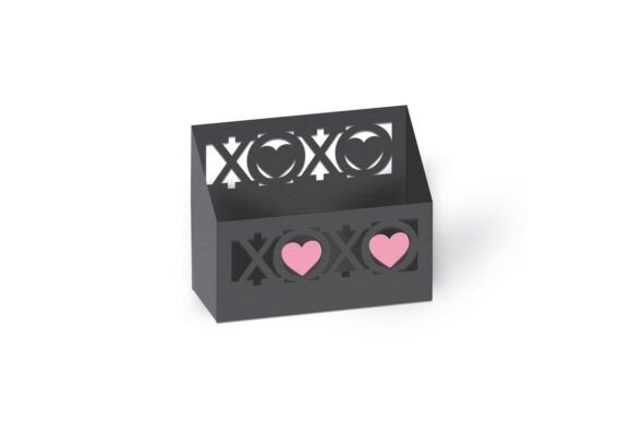 XOXO Cutout Tray: 3D SVG for Valentine S Day
